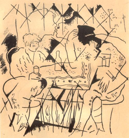 Иллюстрация Ю.Анненкова к поэме А.Блока «Двенадцать», 1918 год