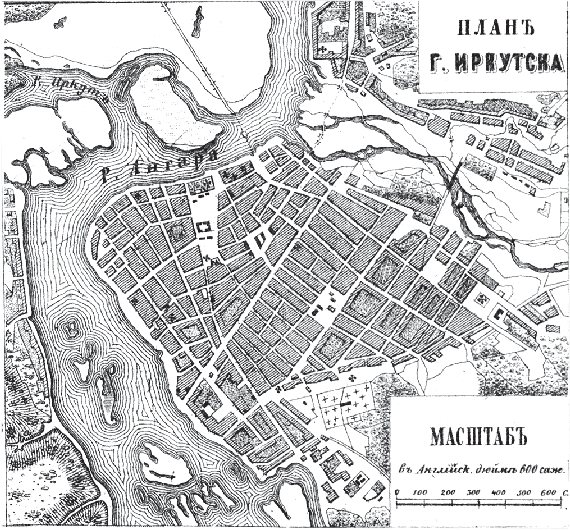 План города Иркутска 1876 года
