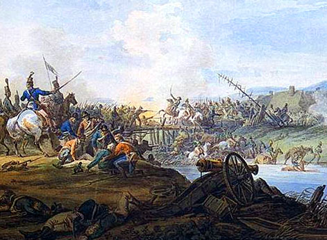 Битва русских и поляков на мосту