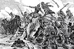 Атака русских на  английские позиции во время Крымской войны 1853 — 1856 гг.