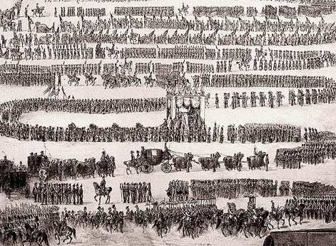 Погребальное шествие, сопровождавшее тело Императора Николая I