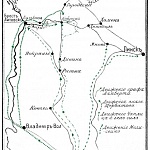 Схема передвижения войск в июле 1812г в районе гор.Кобрин.