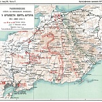 Расположение войск на передовых позициях у крепости Порт-Артур к 1 июня 1904 года