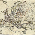 Карта Европы в конце XIII столетия. Россия в 1264 году по Шпрунеру, Крузе, Павлищеву и Замысловскому