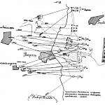Детальная схема атаки V корпусом высот правого берега Зауера