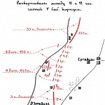 Развертывание между 11 и 12 часами частей  V Сибирского корпуса