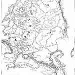 Границы страны, занятой славянами в IX веке и границы Руси при Ярославе I в первой половине XI века