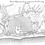 Пограничные линии. План Царицынской крепости в 1757 году