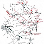 Расположение частей 61 пехотной дивизии к 11 часам  утра 20 февраля 1905 года