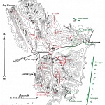 Бой за гору Хуинсань 21 июня 1904 года. Отчетная карта-кроки к описанию дела 2 батальона 15 Восточно-Сибирского стрелкового полка
