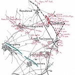 Расположение частей 61 пехотной дивизии к утру 21 февраля 1905 года